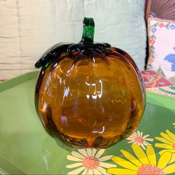 Art Glass Pumpkin - Picture 2 of 9
